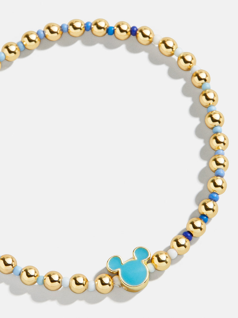 BaubleBar Blue Ombre - Disney gold beaded stretch bracelet