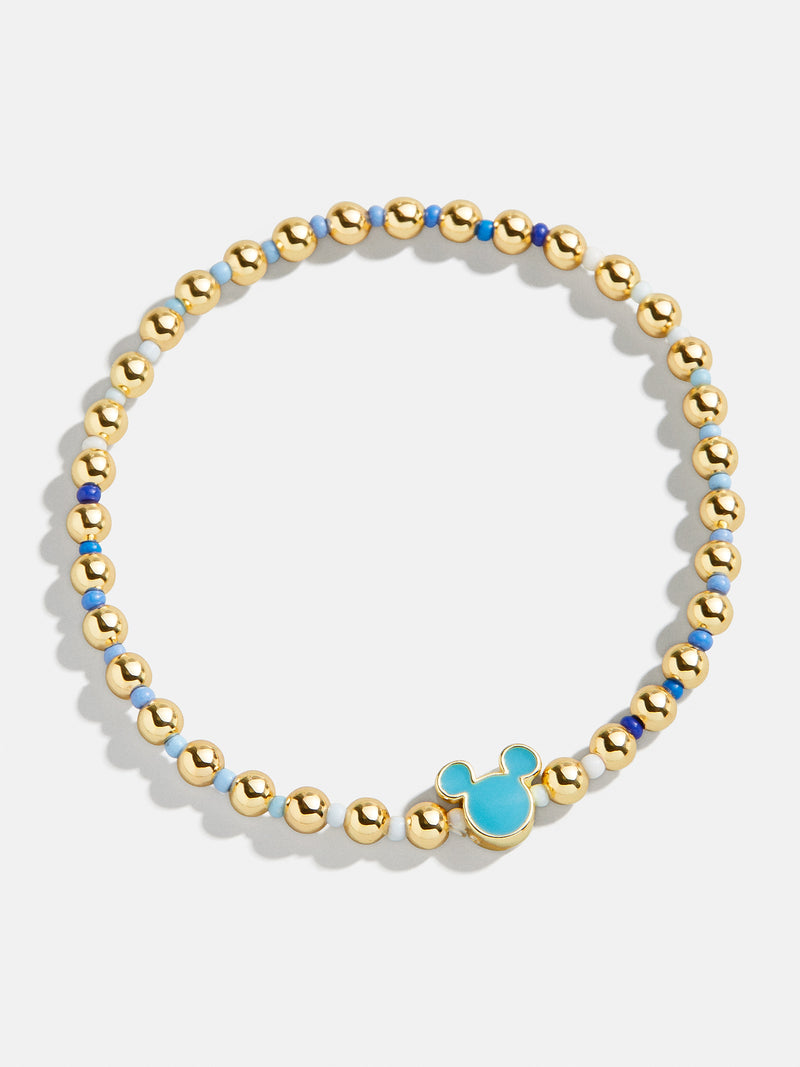 BaubleBar Blue Ombre - Disney gold beaded stretch bracelet