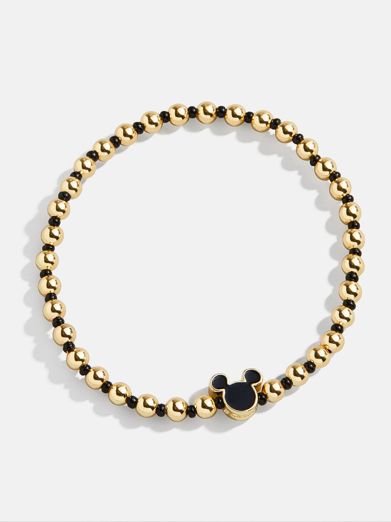 BaubleBar Black - Disney gold beaded stretch bracelet