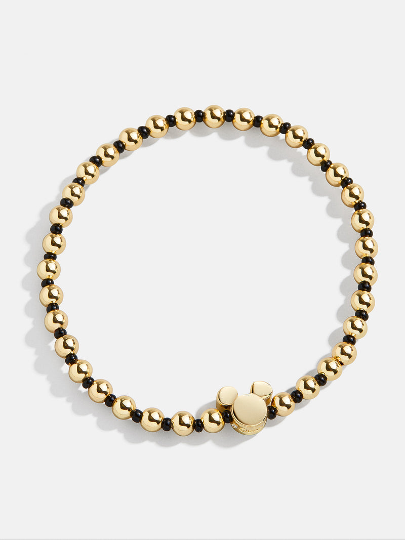 BaubleBar Black - Disney gold beaded stretch bracelet