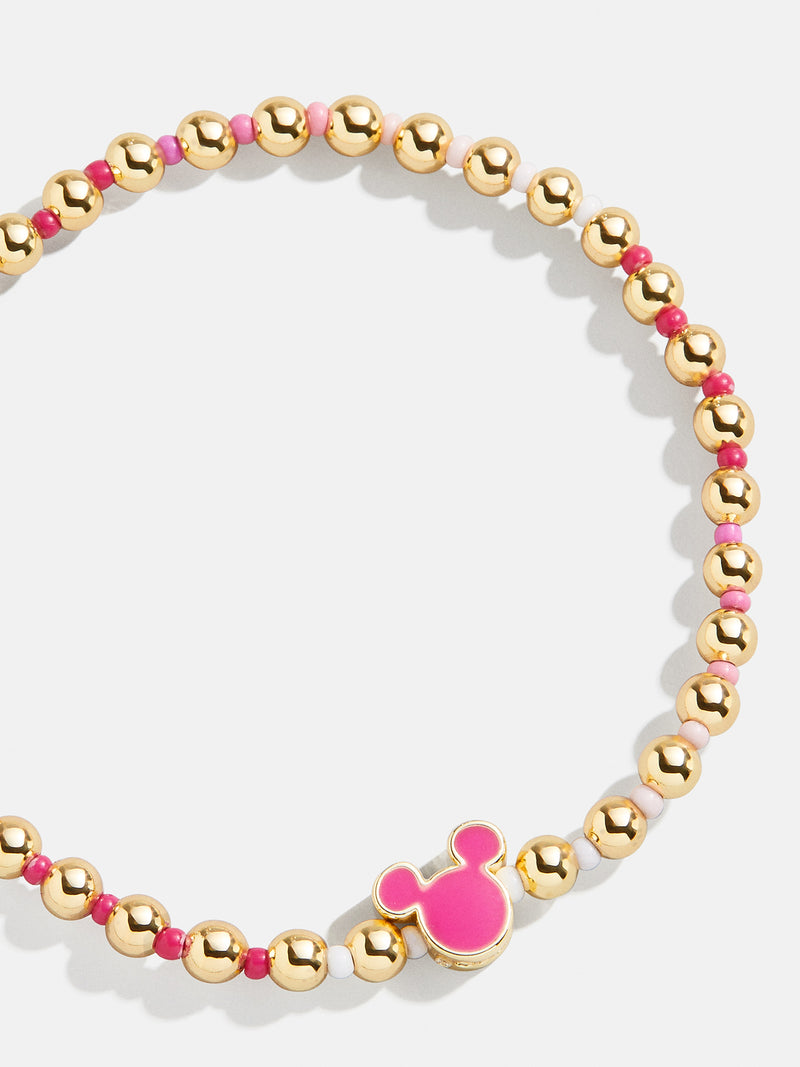 BaubleBar Pink Ombre - Disney gold beaded stretch bracelet