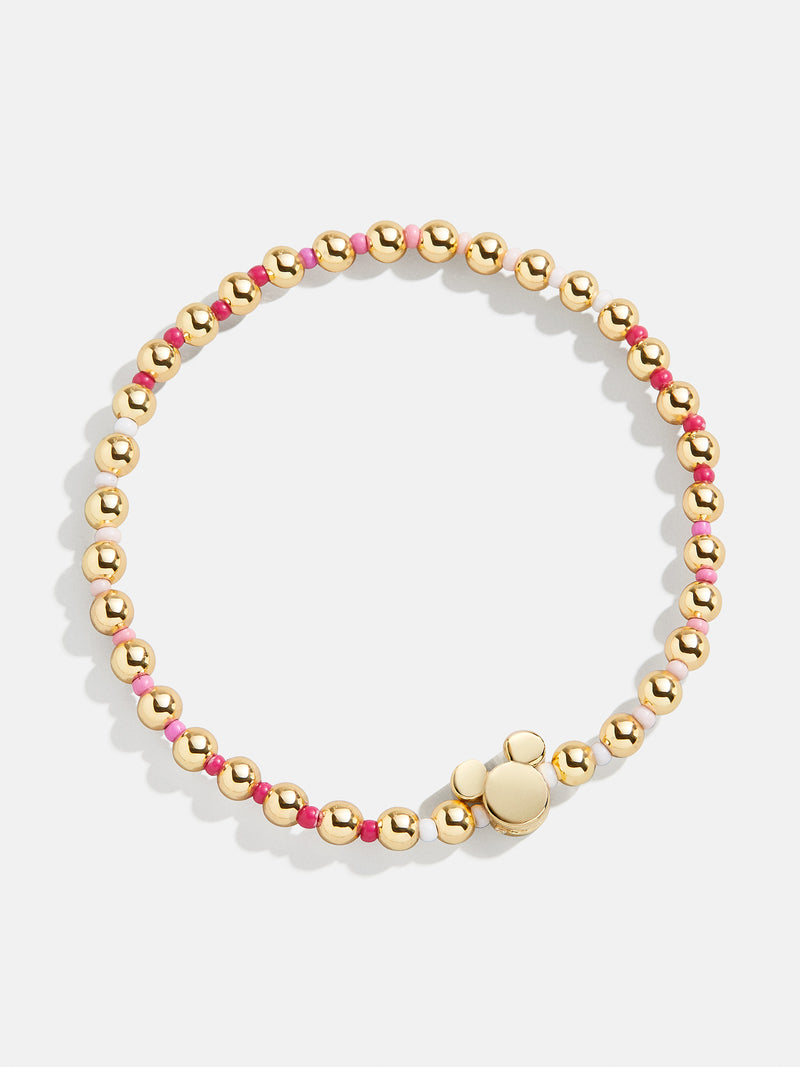 BaubleBar Pink Ombre - Disney gold beaded stretch bracelet