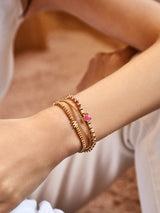 BaubleBar Pink Ombre - Disney gold beaded stretch bracelet