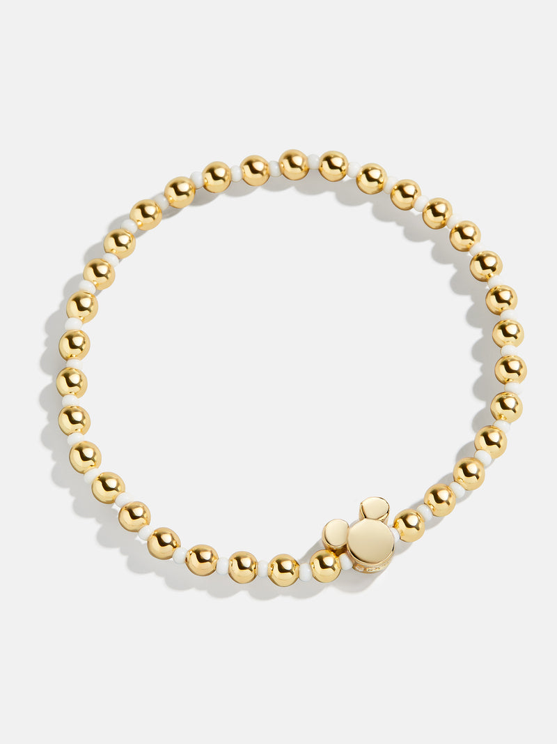 BaubleBar White - Disney gold beaded stretch bracelet