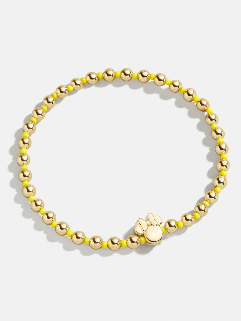 BaubleBar Yellow - Disney gold beaded stretch bracelet