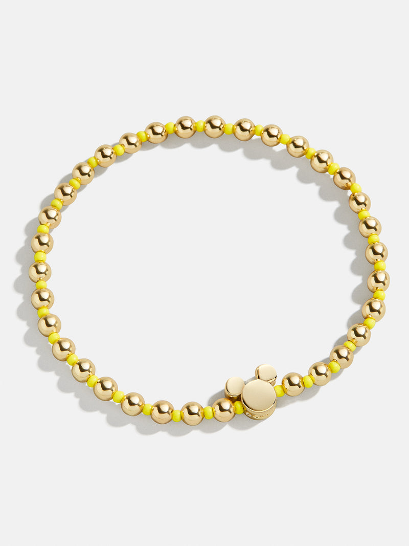 BaubleBar Yellow - Disney gold beaded stretch bracelet
