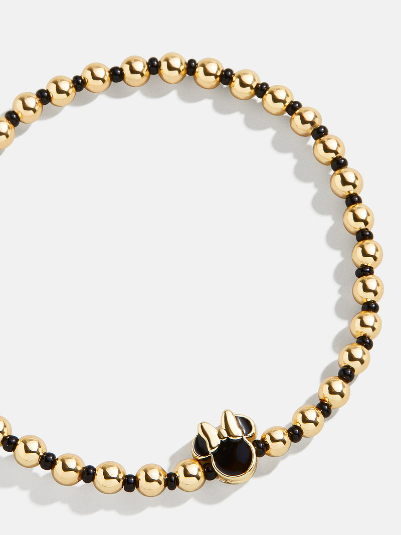 BaubleBar Black - Disney gold beaded stretch bracelet