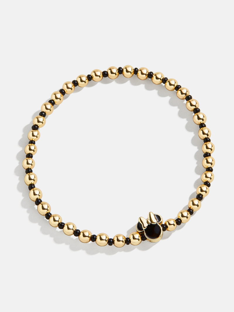 BaubleBar Black - Disney gold beaded stretch bracelet