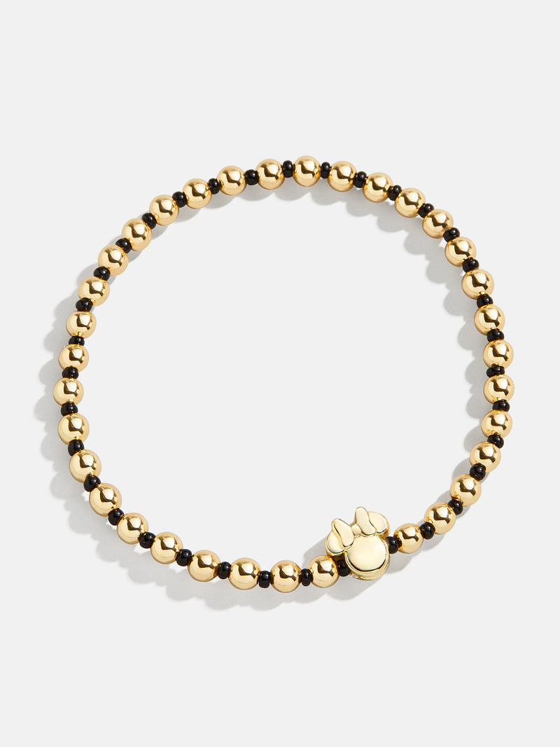 BaubleBar Black - Disney gold beaded stretch bracelet