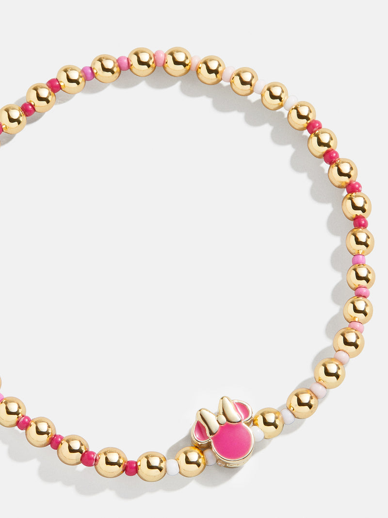 BaubleBar Pink Ombre - Disney gold beaded stretch bracelet