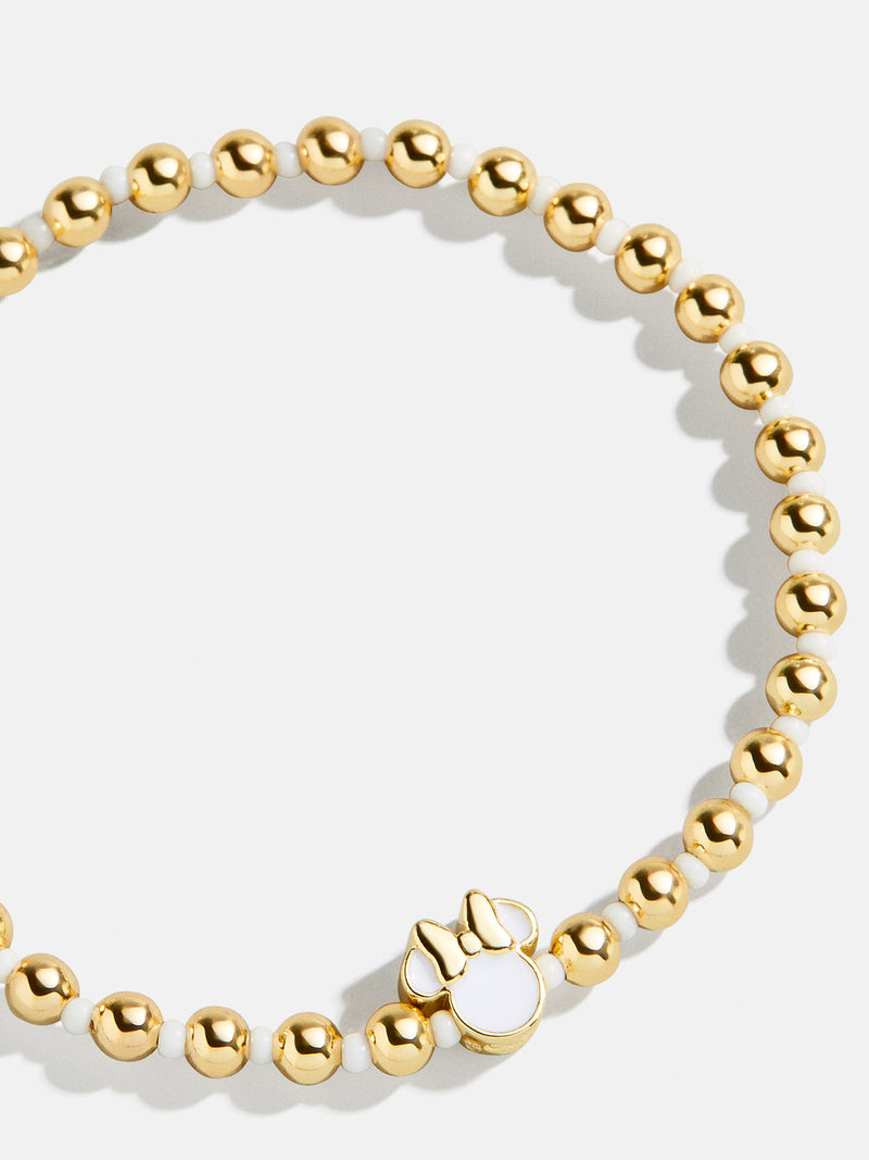 BaubleBar White - Disney gold beaded stretch bracelet