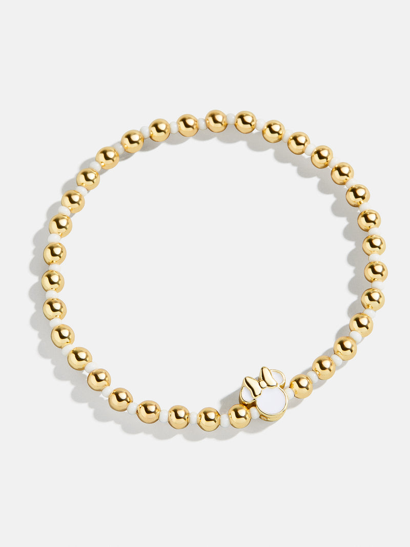BaubleBar White - Disney gold beaded stretch bracelet