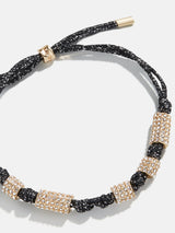 BaubleBar Rachel Bracelet - Black - Threaded pull-tie bracelet