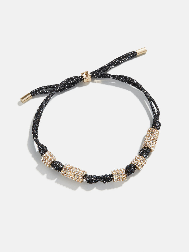 BaubleBar Rachel Bracelet - Black - Threaded pull-tie bracelet