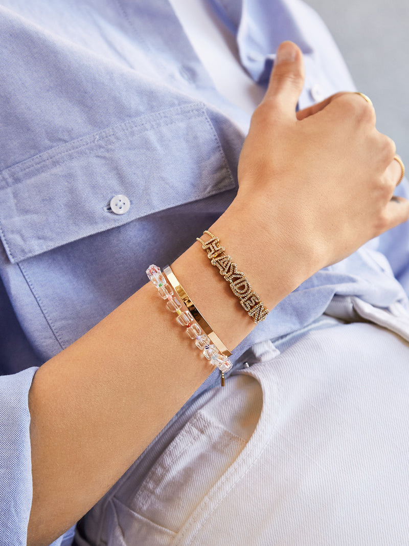 BaubleBar Shiloh Glass Bead Bracelet - Squared - Beaded stretch bracelet