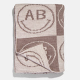 All Smiles Custom Blanket - Tan/Brown