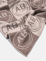 BaubleBar All Smiles Custom Blanket - Tan/Brown - Custom, machine washable blanket