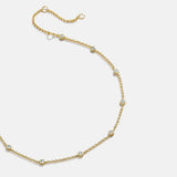 Yasmine 18K Gold Anklet - Gold/Pavé
