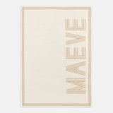 Your Name In Stripes Custom Blanket - Beige/Tan