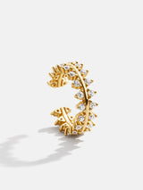 BaubleBar Victoria 18K Gold Ear Cuff - 18K Gold Plated Sterling Silver, Cubic Zirconia stones