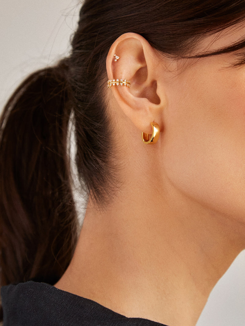 BaubleBar Victoria 18K Gold Ear Cuff - Gold/Pavé - 
    18K Gold Plated Sterling Silver, Cubic Zirconia stones
  
