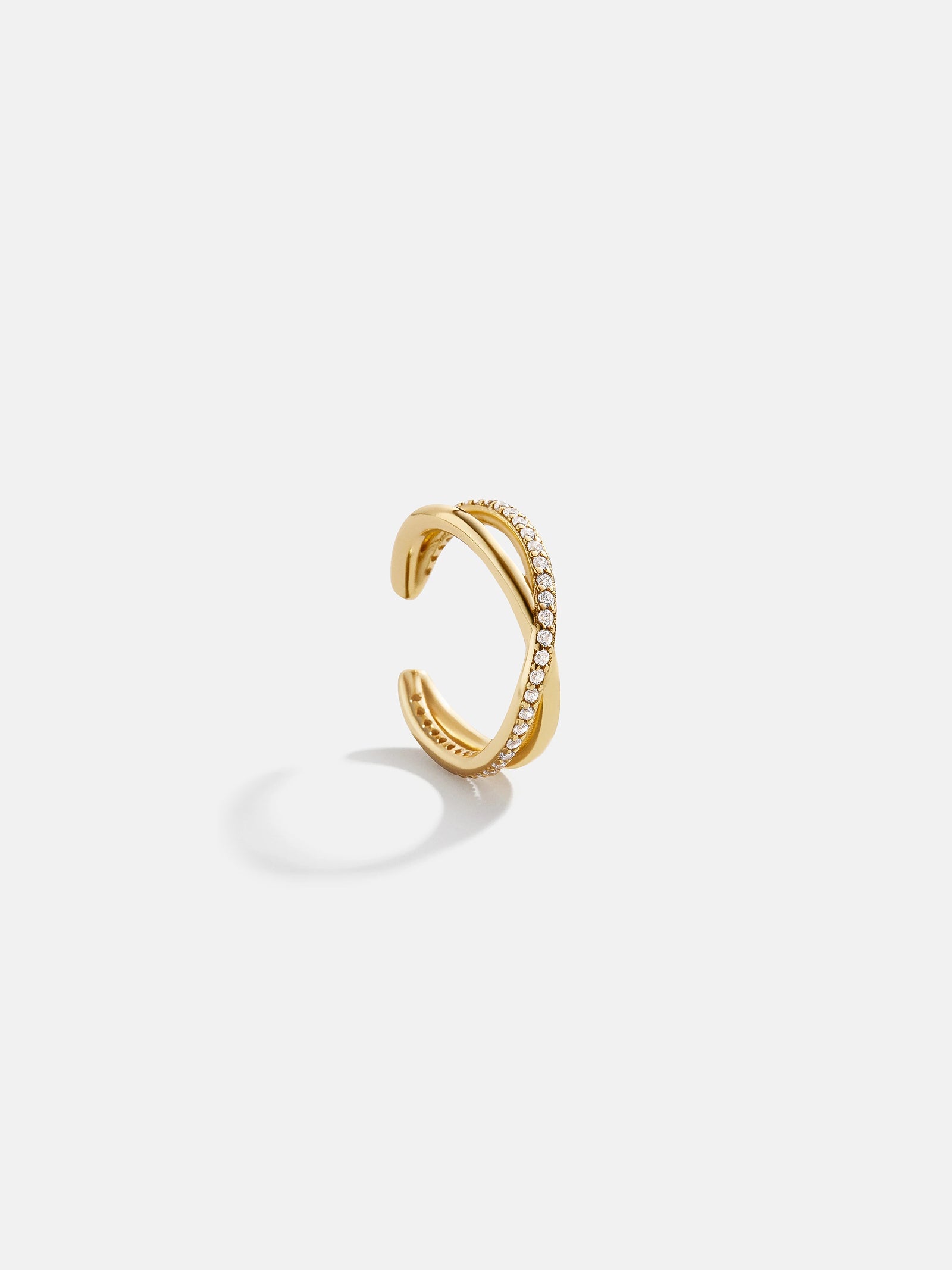 Mercedes 18K Gold Ear Cuff - Gold/Pavé