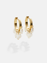 BaubleBar Emily 18K Gold Earrings - Pearl - 
    18K Gold Plated Sterling Silver, Keshi Pearls
  
