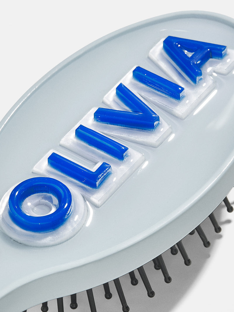 BaubleBar Block Font Mini Custom Hair Brush - Pale Blue/Cobalt Blue - 
    Enjoy 20% off - This Week Only
  
