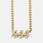 variant:14K Gold Plated Sterling Silver. Pavé Cubic Zirconia Stones