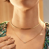variant:14K Gold Plated Sterling Silver. Pavé Cubic Zirconia Stones