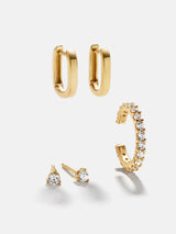 BaubleBar Lilith 18K Gold Earring Set - Clear/Gold - 
    Enjoy 20% off - This Week Only
  
