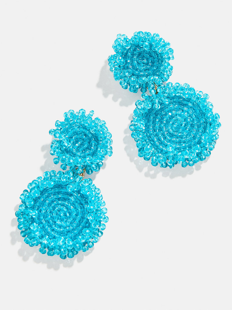 BaubleBar Erin Earrings Small - Aqua - Beaded statement earrings