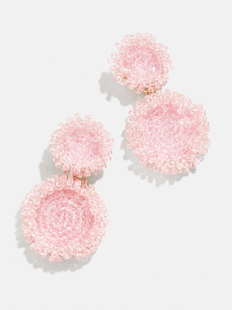 BaubleBar Erin Earrings Small - Light Pink - Beaded statement earrings