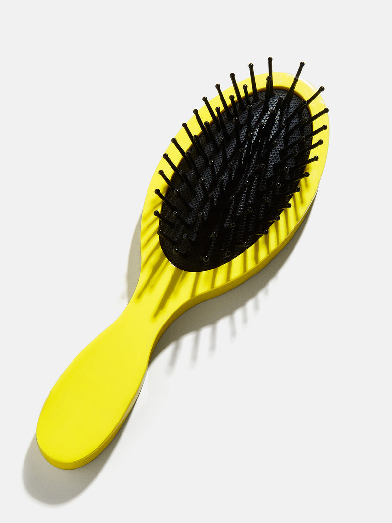 BaubleBar Block Font Mini Custom Hair Brush - Block Font Yellow - Get Gifting: Enjoy 20% Off​