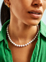 BaubleBar Hot Pink/Pearl - Pearl statement necklace
