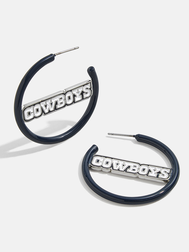 BaubleBar Dallas Cowboys NFL Logo Hoops - Dallas Cowboys - NFL hoop earrings
