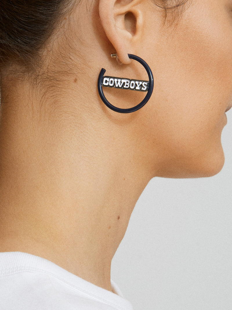 BaubleBar Dallas Cowboys NFL Logo Hoops - Dallas Cowboys - NFL hoop earrings