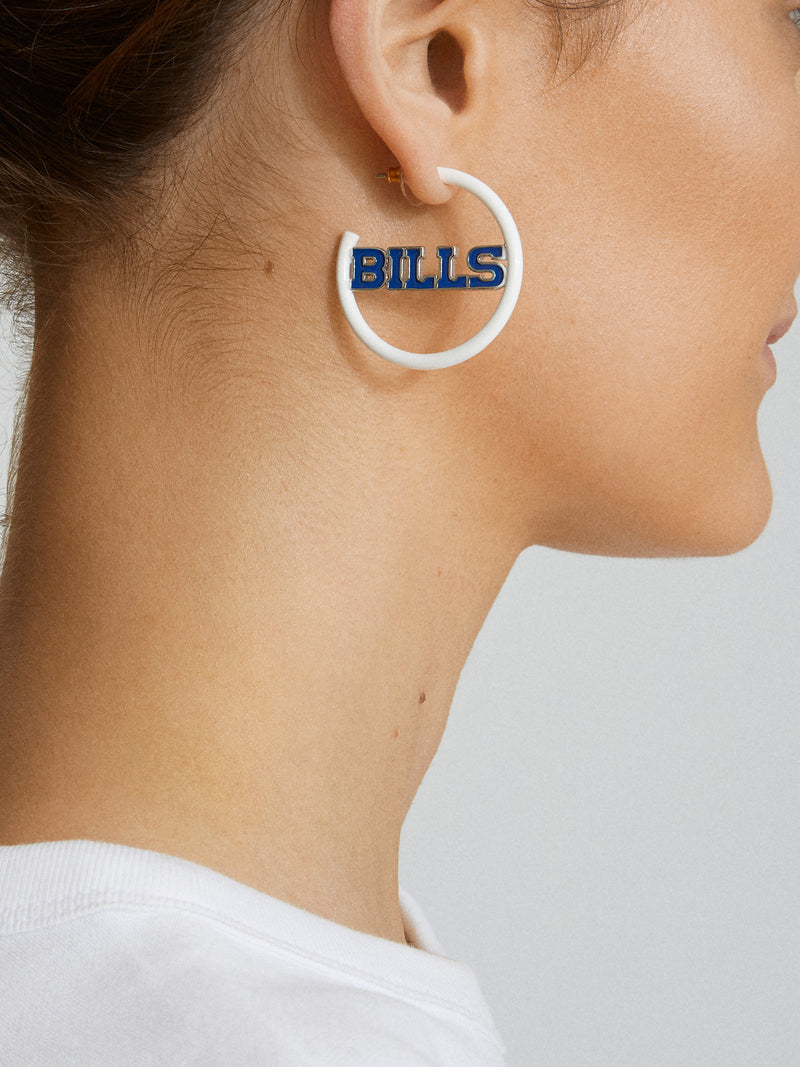 BaubleBar Buffalo Bills NFL Logo Hoops - Buffalo Bills - NFL hoop earrings