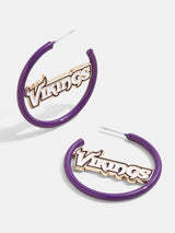 BaubleBar Minnesota Vikings NFL Logo Hoops - Minnesota Vikings - 
    NFL earrings
  
