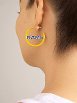 BaubleBar Los Angeles Rams NFL Logo Hoops - Los Angeles Rams - NFL hoop earrings