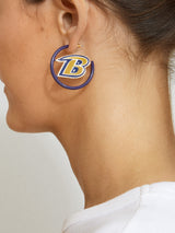 BaubleBar Baltimore Ravens NFL Logo Hoops - Baltimore Ravens - NFL hoop earrings