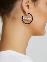 BaubleBar Las Vegas Raiders NFL Logo Hoops - Las Vegas Raiders - 
    NFL earrings
  
