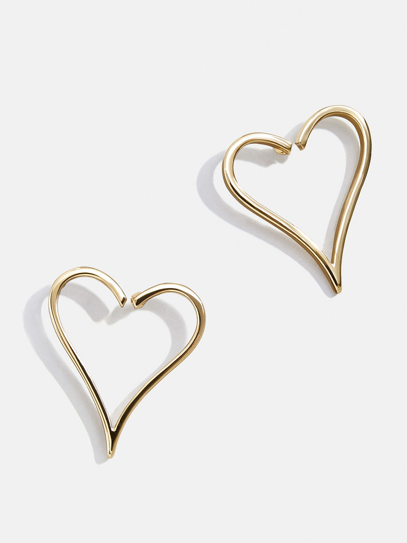 BaubleBar Amanda Earrings - Asymmetrical heart stud earrings