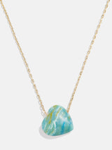 BaubleBar Juno Turquoise Necklace - Turquoise Stone - 
    Heart pendant necklace
  
