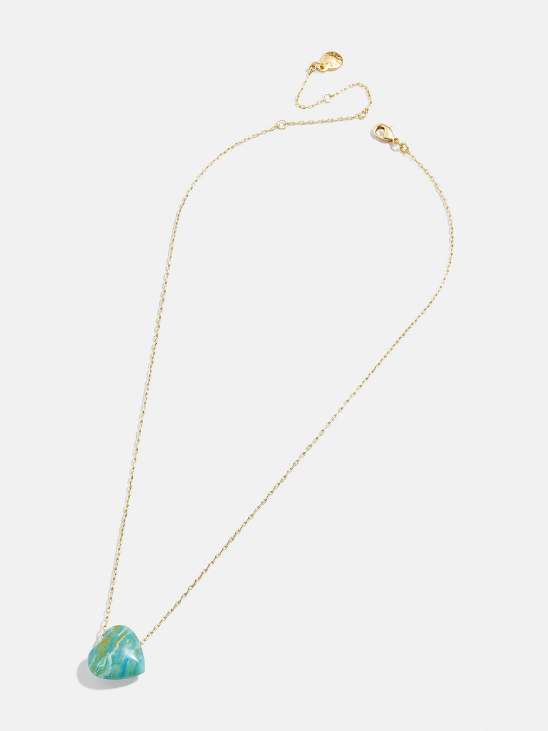 BaubleBar Juno Turquoise Necklace - Turquoise Stone - 
    Heart pendant necklace
  
