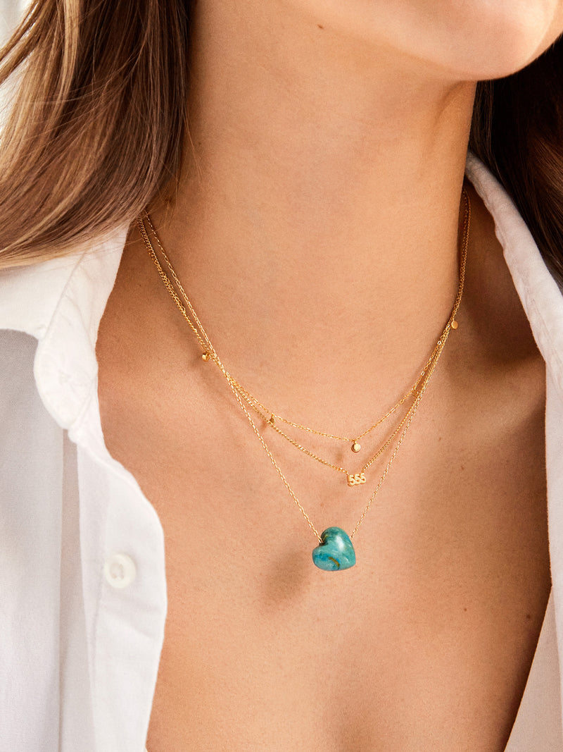 BaubleBar Juno Turquoise Necklace - Turquoise Stone - 
    Heart pendant necklace
  
