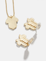 BaubleBar Minnie Mouse Disney Birthday Kids' Jewelry Set - Disney kids' clip-on earrings and necklace