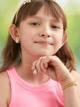 BaubleBar Minnie Mouse Disney Birthday Kids' Jewelry Set - Disney kids' clip-on earrings and necklace