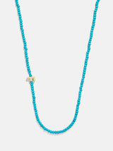 BaubleBar F - 
    Semi-precious initial necklace
  
