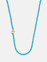 BaubleBar O - Asymmetrical beaded initial necklace